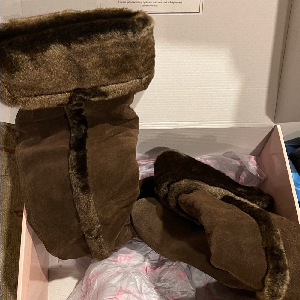 Brown Faux Fur Lined Boots